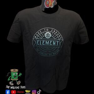 Element Skateboards Black Graphic Tee Size Large